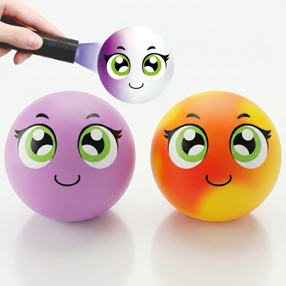 GONDUZ CHROMABALL™ UV & Heat Color-Change Bouncy Balls —2 Pack Science Toy, Changes Color in Your Hand + Under UV Light, EN71 Certified, Ages 6+