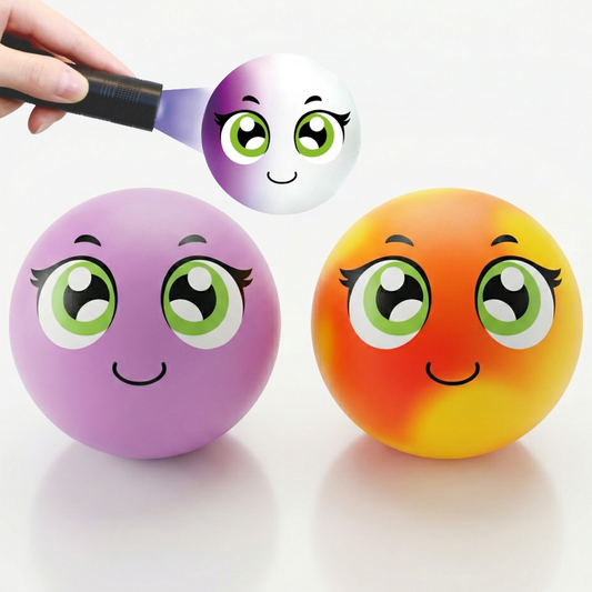 GONDUZ CHROMABALL™ UV & Heat Color-Change Bouncy Balls —2 Pack Science Toy, Changes Color in Your Hand + Under UV Light, EN71 Certified, Ages 6+