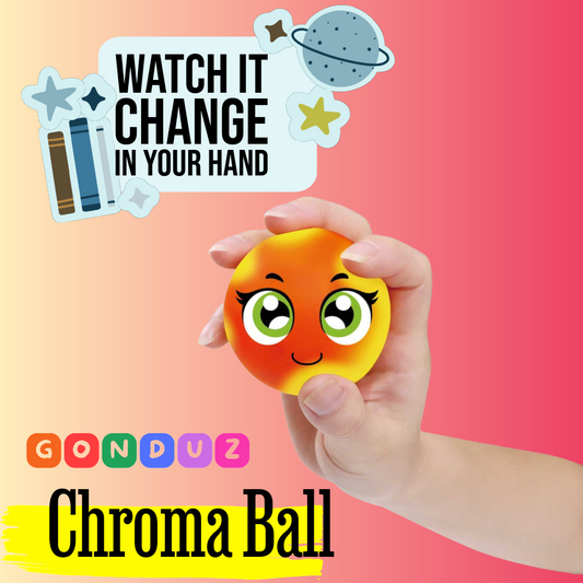 GONDUZ CHROMABALL™ UV & Heat Color-Change Bouncy Balls —2 Pack Science Toy, Changes Color in Your Hand + Under UV Light, EN71 Certified, Ages 6+