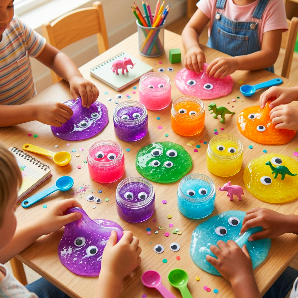 GONDUZ GONDU™ Monster Slime Complete Set — No Borax, EN71 Certified Premade Sensory Slime, Collect All 6 Characters, Ages 6+